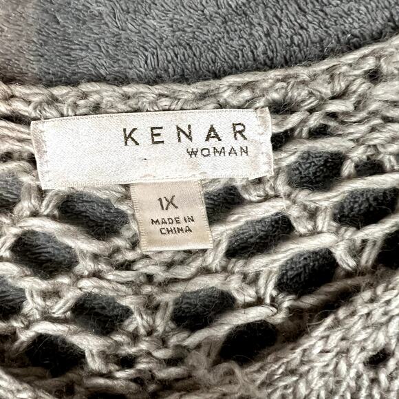 Kenar Beige Sweater Womens XL Alpaca Wool Knit Oversized Lagenlook Boho - Picture 3 of 8